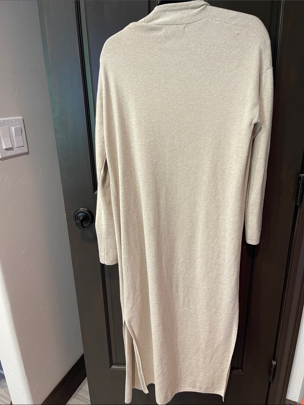 Banana Republic Cream Long Open-Front Duster Cardigan - Picture 4 of 4